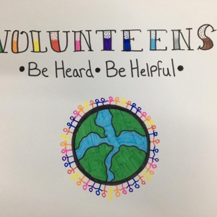 Volunteens: Be Heard. Be Helpful. Poster